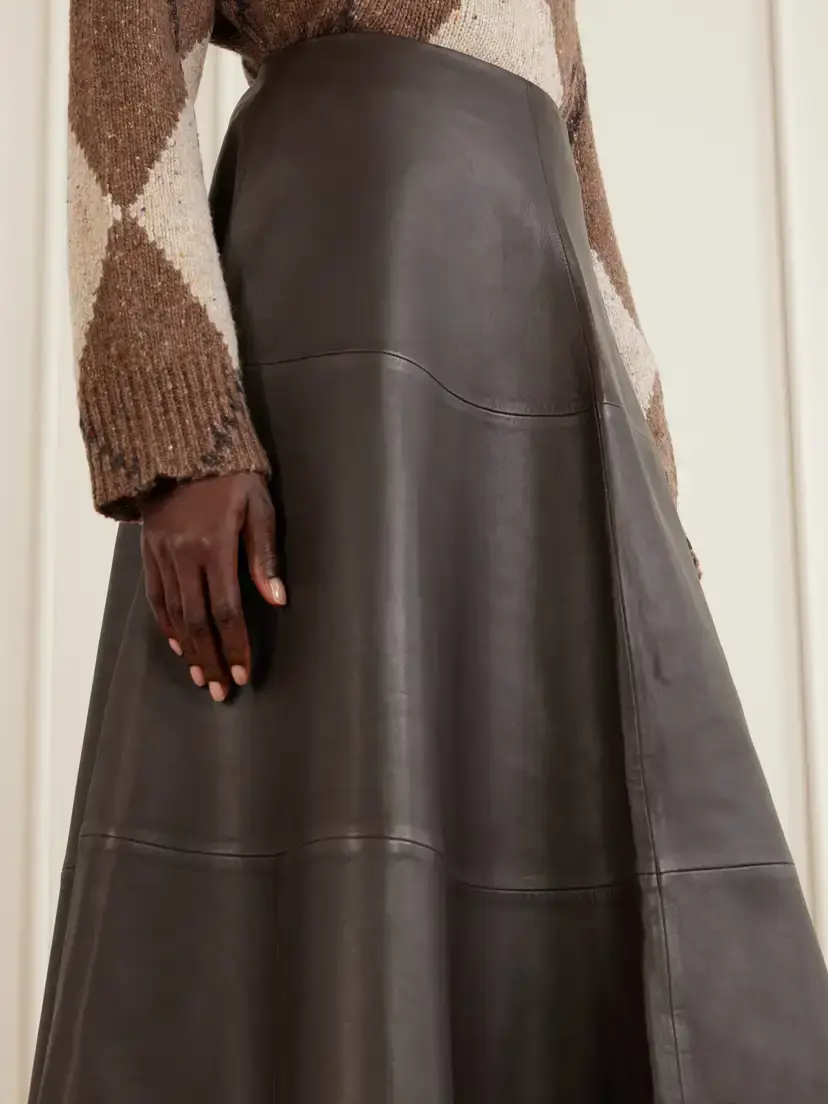 Altuzarra Varda Paneled Leather Midi Skirt | Thumbnail 5 Altuzarra Varda Paneled Leather Midi Skirt | Thumbnail 5