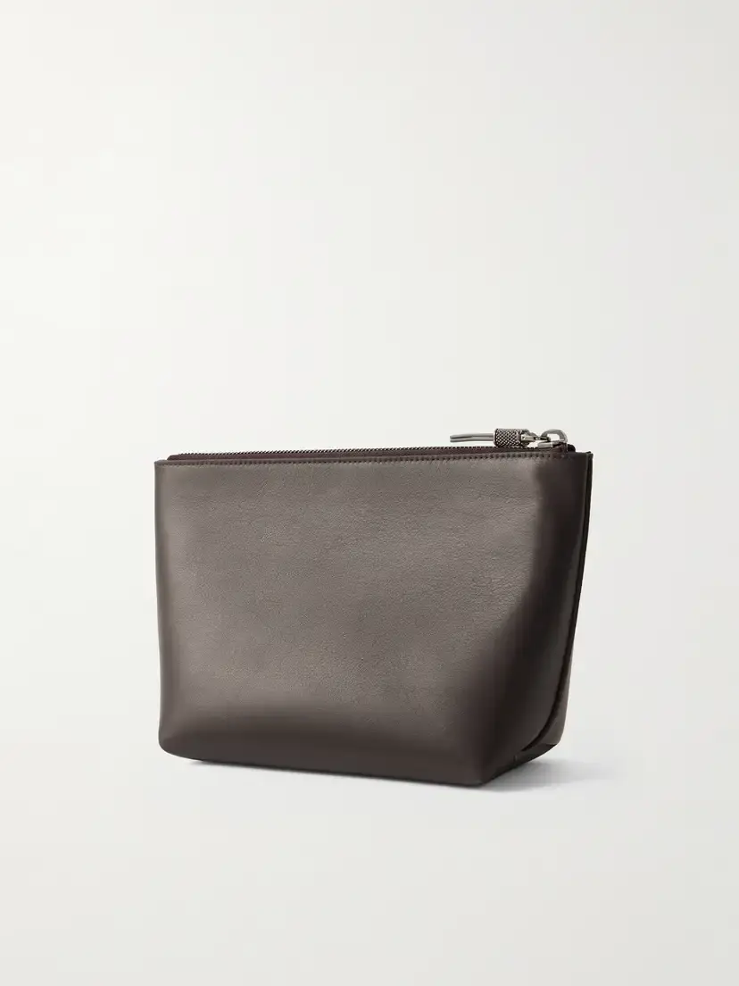 Brunello Cucinelli Bead-embellished Leather Cosmetic Case | Thumbnail 4 Brunello Cucinelli Bead-embellished Leather Cosmetic Case | Thumbnail 4