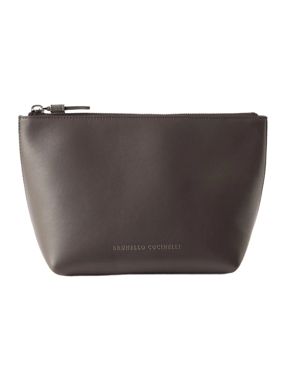 Bead-embellished Leather Cosmetic Case