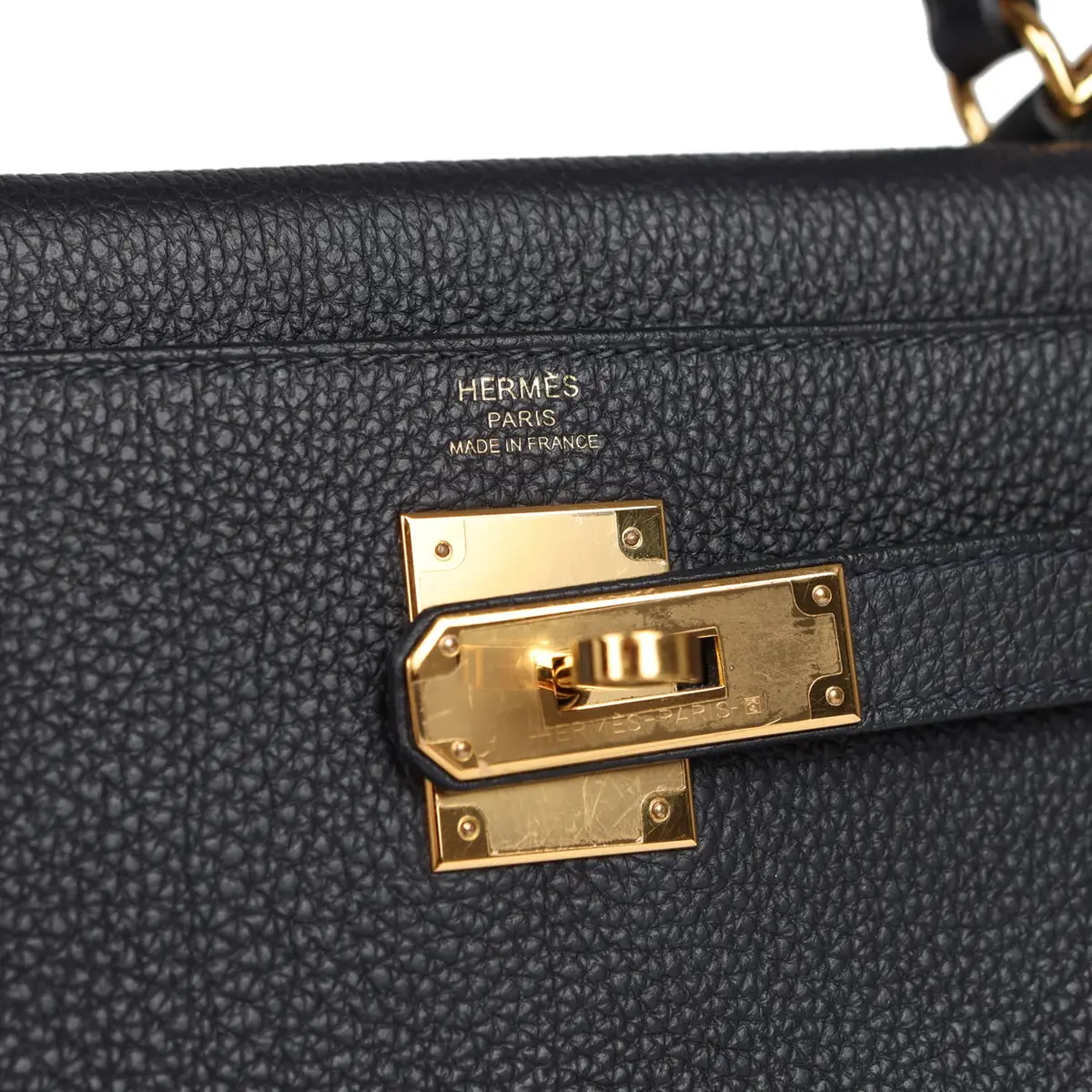 HERMÈS Pre-owned Hermes Kelly Retourne 28 Bleu Nuit Togo Gold Hardware | Thumbnail 7 HERMÈS Pre-owned Hermes Kelly Retourne 28 Bleu Nuit Togo Gold Hardware | Thumbnail 7
