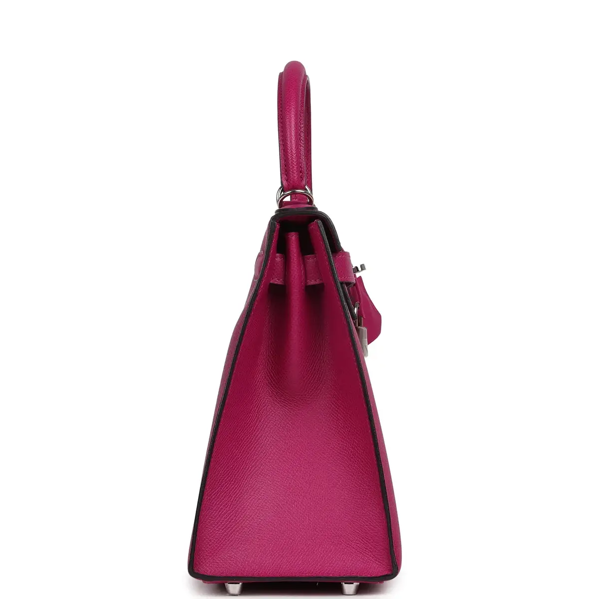 HERMÈS Pre-owned Hermes Kelly Sellier 28 Rose Pourpre Epsom Palladium Hardware | Thumbnail 3 HERMÈS Pre-owned Hermes Kelly Sellier 28 Rose Pourpre Epsom Palladium Hardware | Thumbnail 3