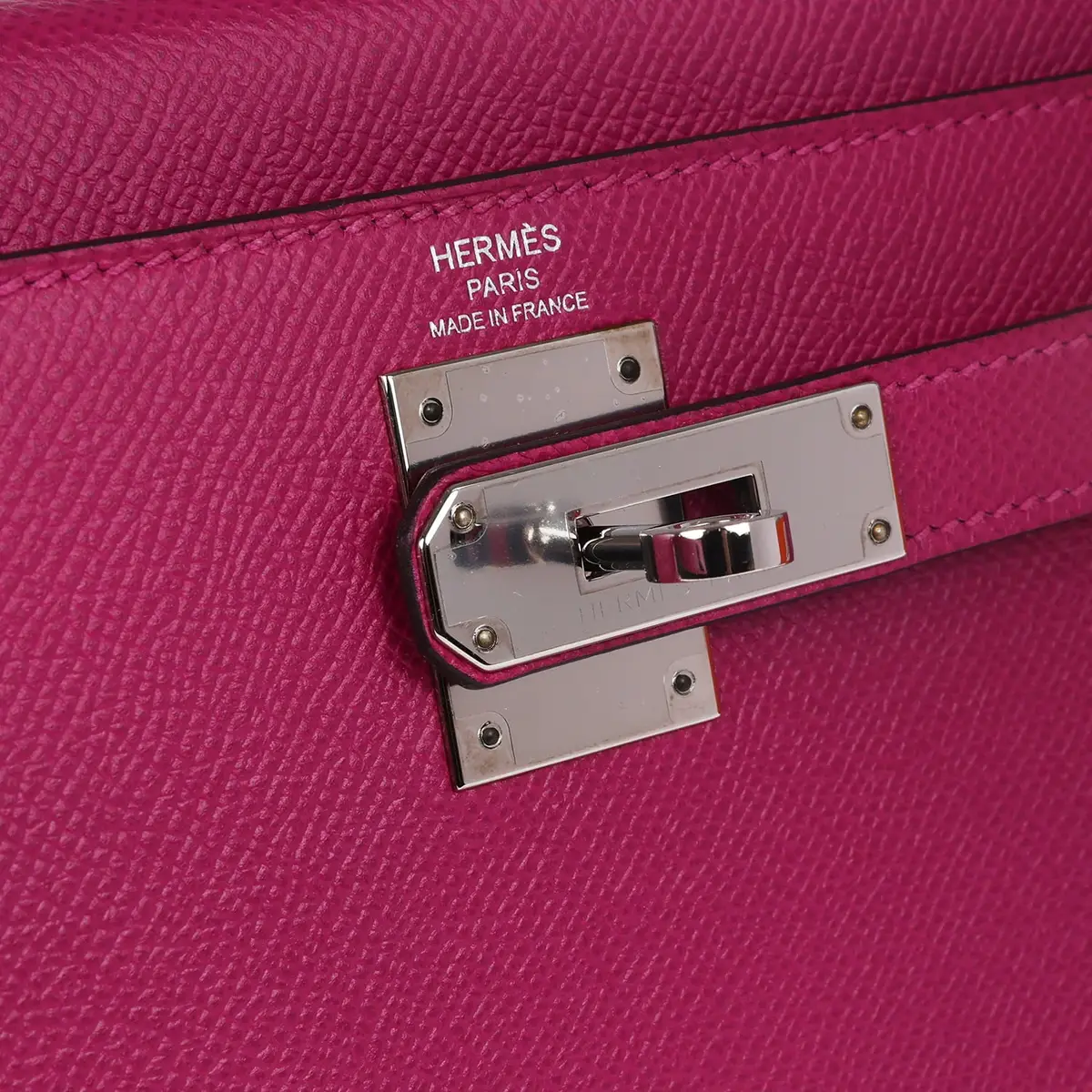 HERMÈS Pre-owned Hermes Kelly Sellier 28 Rose Pourpre Epsom Palladium Hardware | Thumbnail 7 HERMÈS Pre-owned Hermes Kelly Sellier 28 Rose Pourpre Epsom Palladium Hardware | Thumbnail 7