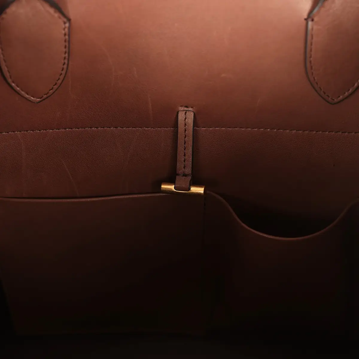 The Row The Row Margaux 15 Ceinture Bag Ivory Canvas, Kentucky Saddle Gold Hardware | Thumbnail 11 The Row The Row Margaux 15 Ceinture Bag Ivory Canvas, Kentucky Saddle Gold Hardware | Thumbnail 11