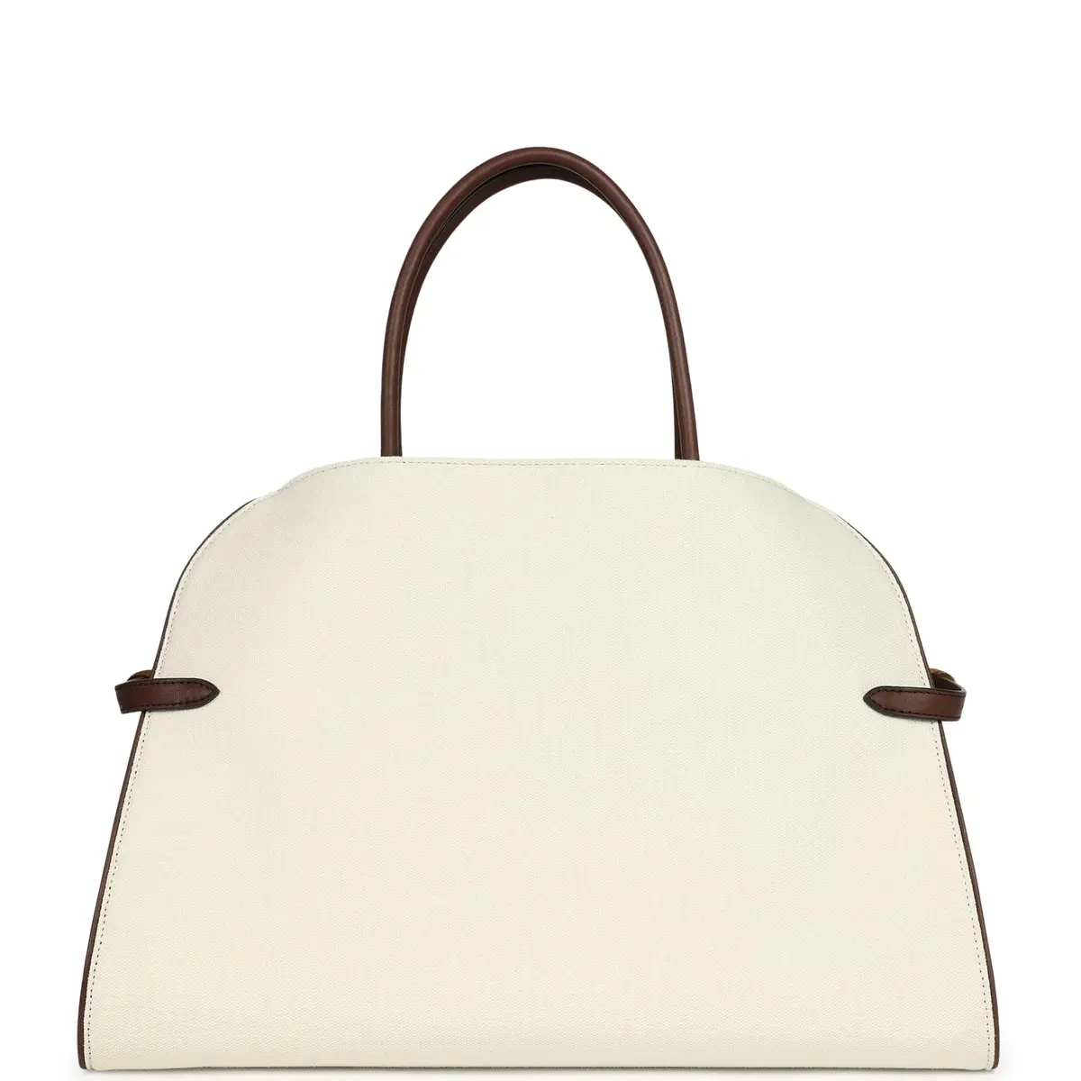 The Row The Row Margaux 15 Ceinture Bag Ivory Canvas, Kentucky Saddle Gold Hardware | Thumbnail 4 The Row The Row Margaux 15 Ceinture Bag Ivory Canvas, Kentucky Saddle Gold Hardware | Thumbnail 4