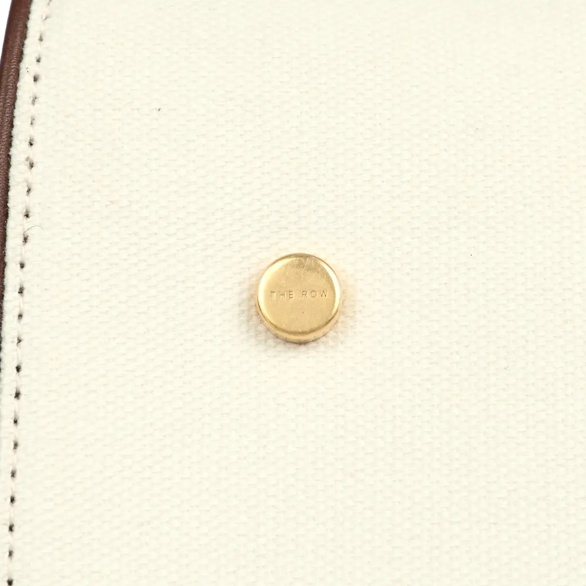 The Row The Row Margaux 15 Ceinture Bag Ivory Canvas, Kentucky Saddle Gold Hardware | Thumbnail 7 The Row The Row Margaux 15 Ceinture Bag Ivory Canvas, Kentucky Saddle Gold Hardware | Thumbnail 7