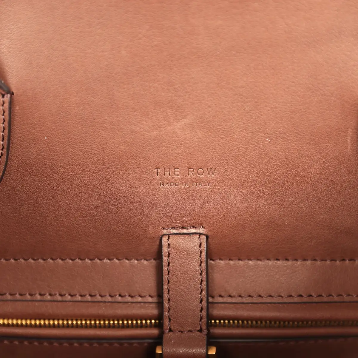 The Row The Row Margaux 15 Ceinture Bag Ivory Canvas, Kentucky Saddle Gold Hardware | Thumbnail 10 The Row The Row Margaux 15 Ceinture Bag Ivory Canvas, Kentucky Saddle Gold Hardware | Thumbnail 10