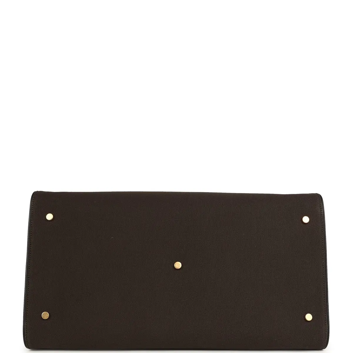 The Row The Row Margaux 17 Ceinture Bag Dark Brown Canvas, Black Saddle Gold Hardware | Thumbnail 6 The Row The Row Margaux 17 Ceinture Bag Dark Brown Canvas, Black Saddle Gold Hardware | Thumbnail 6