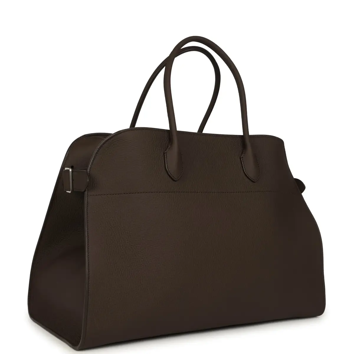 The Row The Row Soft Margaux 17 Bag Deep Brown Calfskin Silver Hardware | Thumbnail 2