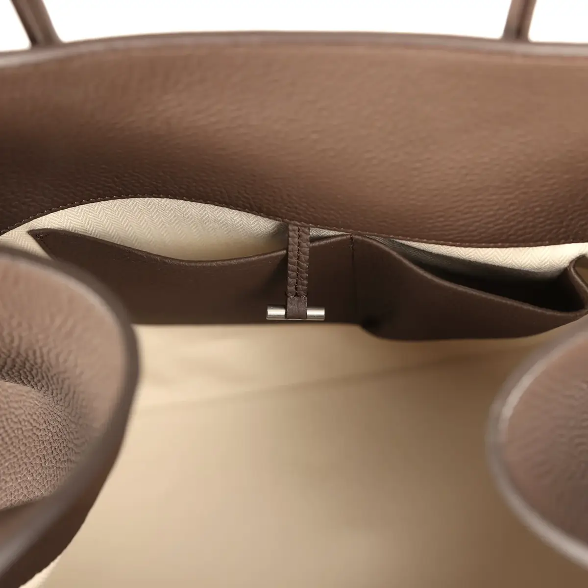 The Row The Row Soft Margaux 17 Bag Deep Brown Calfskin Silver Hardware | Thumbnail 12