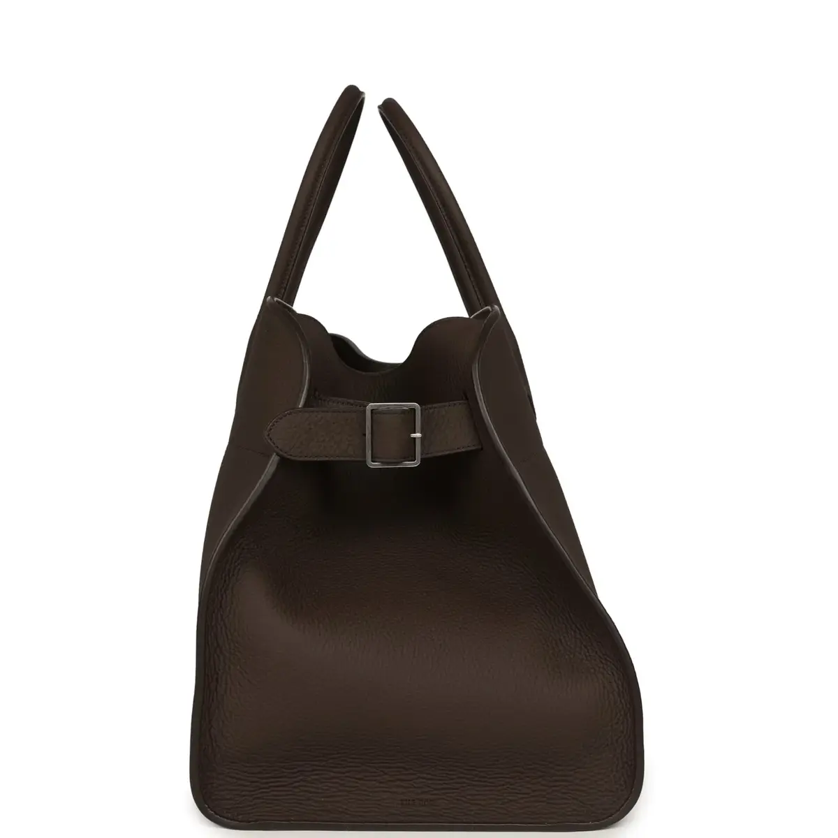 The Row The Row Soft Margaux 17 Bag Deep Brown Calfskin Silver Hardware | Thumbnail 3