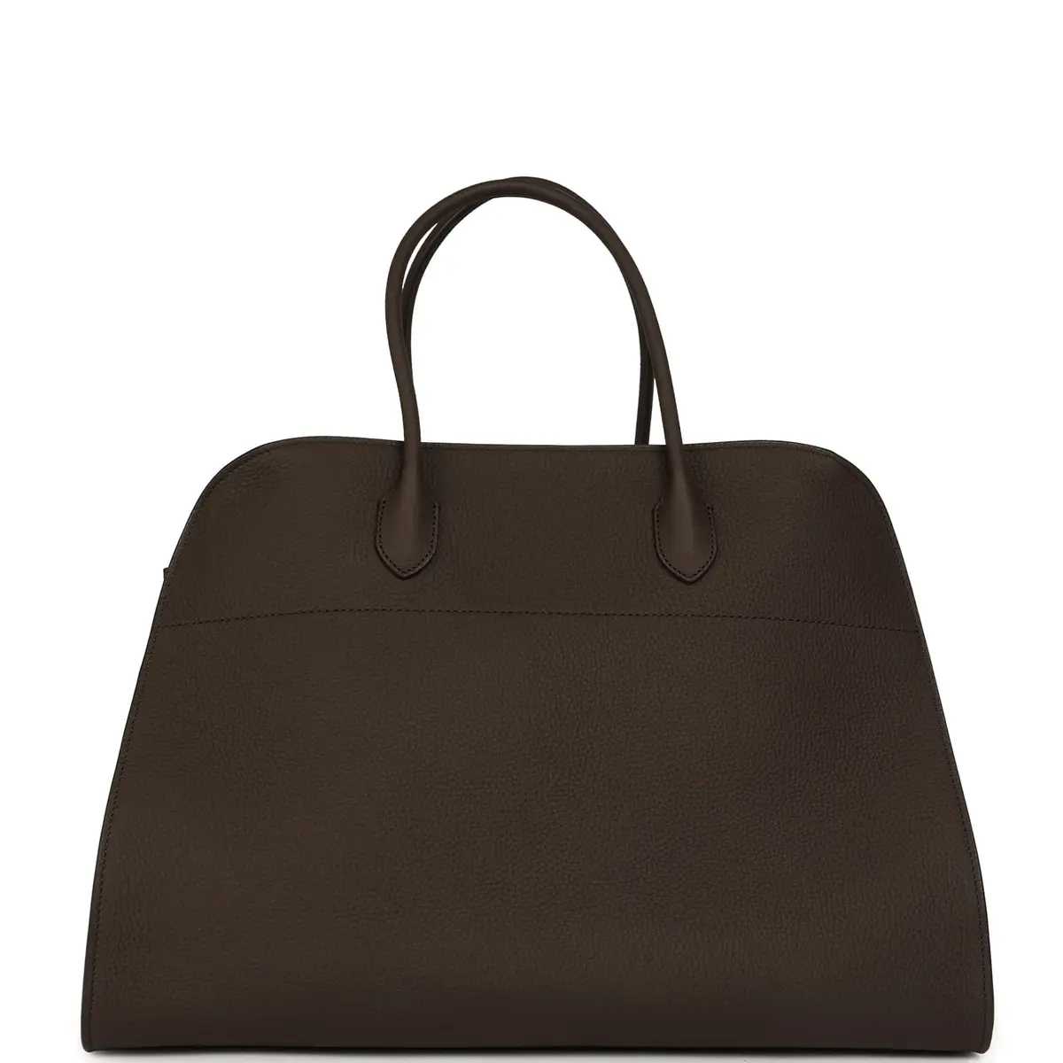 The Row The Row Soft Margaux 17 Bag Deep Brown Calfskin Silver Hardware | Thumbnail 4