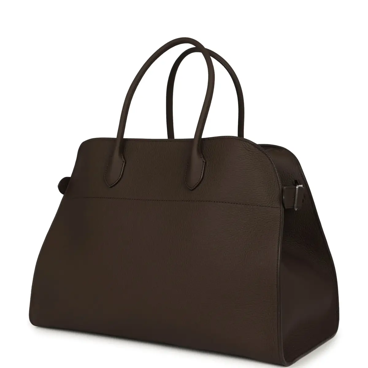 The Row The Row Soft Margaux 17 Bag Deep Brown Calfskin Silver Hardware | Thumbnail 5