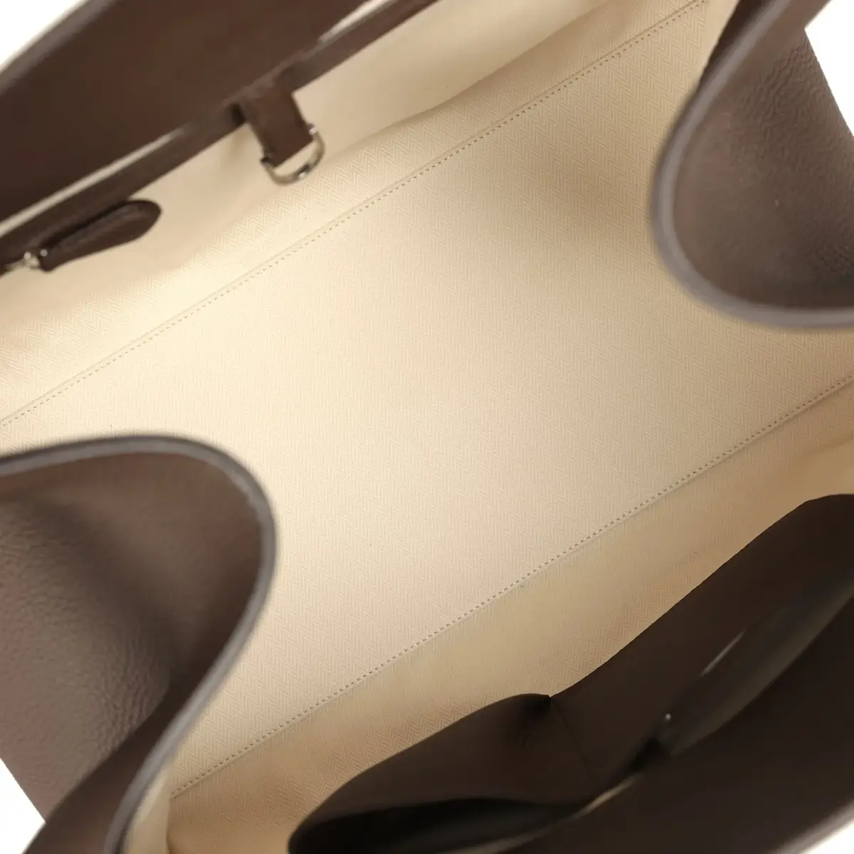The Row The Row Soft Margaux 17 Bag Deep Brown Calfskin Silver Hardware | Thumbnail 9