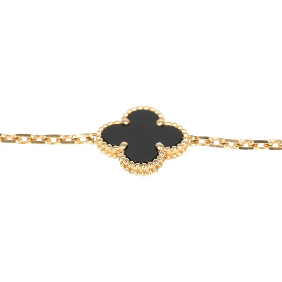 Van Cleef & Arpels Van Cleef & Arpels Vintage Alhambra 5 Motif Bracelet Onyx 18K Yellow Gold | Thumbnail 3 Van Cleef & Arpels Van Cleef & Arpels Vintage Alhambra 5 Motif Bracelet Onyx 18K Yellow Gold | Thumbnail 3