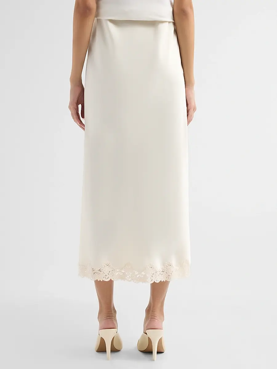 LoveShackFancy Women's Avelaine Midi Slip Skirt | Thumbnail 3 LoveShackFancy Women's Avelaine Midi Slip Skirt | Thumbnail 3