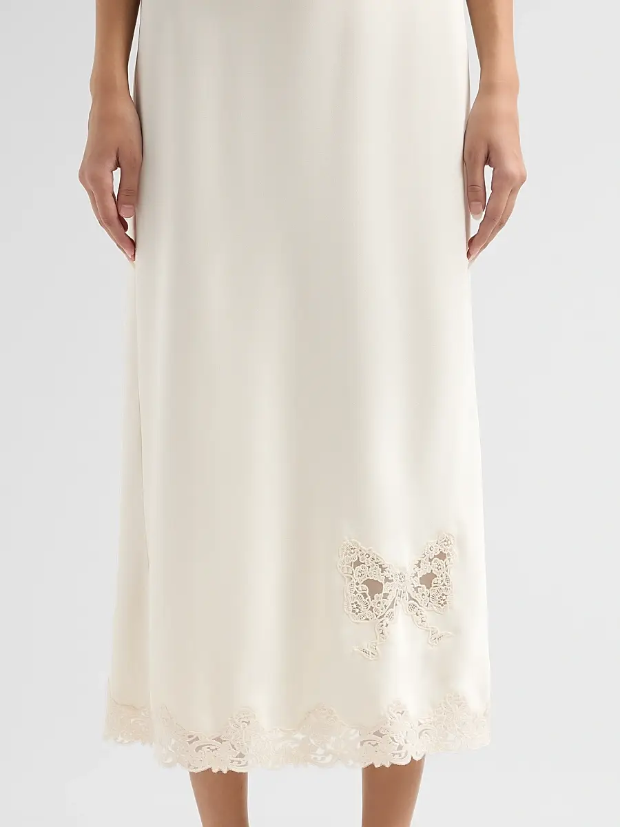 LoveShackFancy Women's Avelaine Midi Slip Skirt | Thumbnail 5 LoveShackFancy Women's Avelaine Midi Slip Skirt | Thumbnail 5