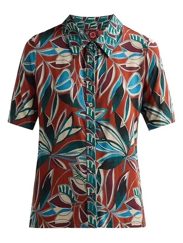 Women's The Janie Favorite Printed Fitted Shirt Women's The Janie Favorite Printed Fitted Shirt