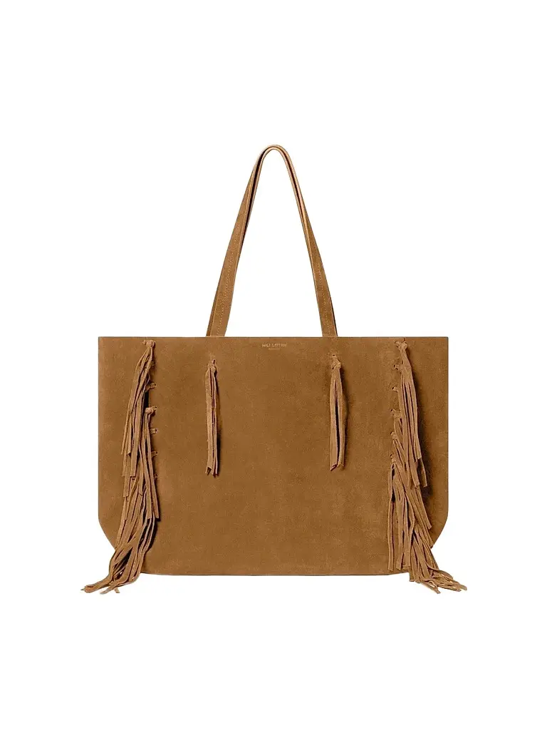 Nili Lotan Women's Joni Suede Tote Bag - Whiskey | Image 1 Nili Lotan Women's Joni Suede Tote Bag - Whiskey | Image 1