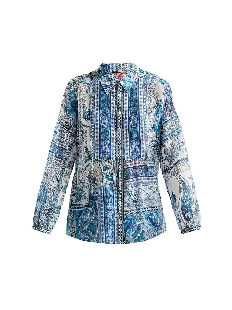 Johnny Was Women's Athene Relaxed Yoke Shirt - Athene | Image 1 Johnny Was Women's Athene Relaxed Yoke Shirt - Athene | Image 1
