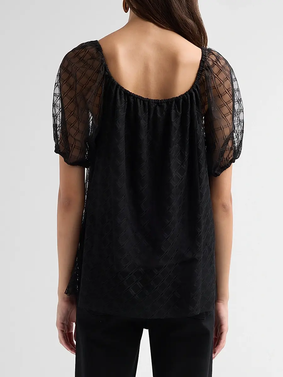 Johnny Was Women's Amarrah Mesh Blouse | Thumbnail 3 Johnny Was Women's Amarrah Mesh Blouse | Thumbnail 3