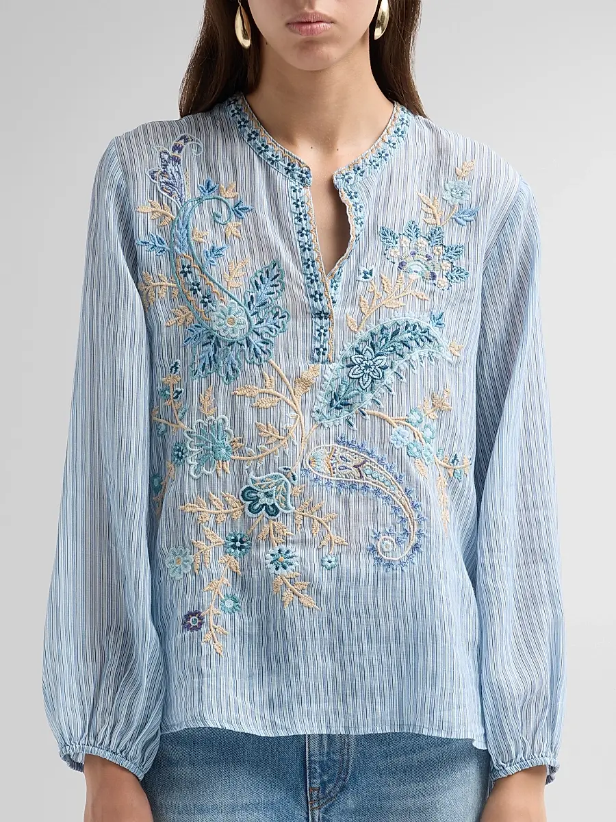 Johnny Was Women's Lyora Relaxed Swing Tunic Blouse | Thumbnail 5 Johnny Was Women's Lyora Relaxed Swing Tunic Blouse | Thumbnail 5