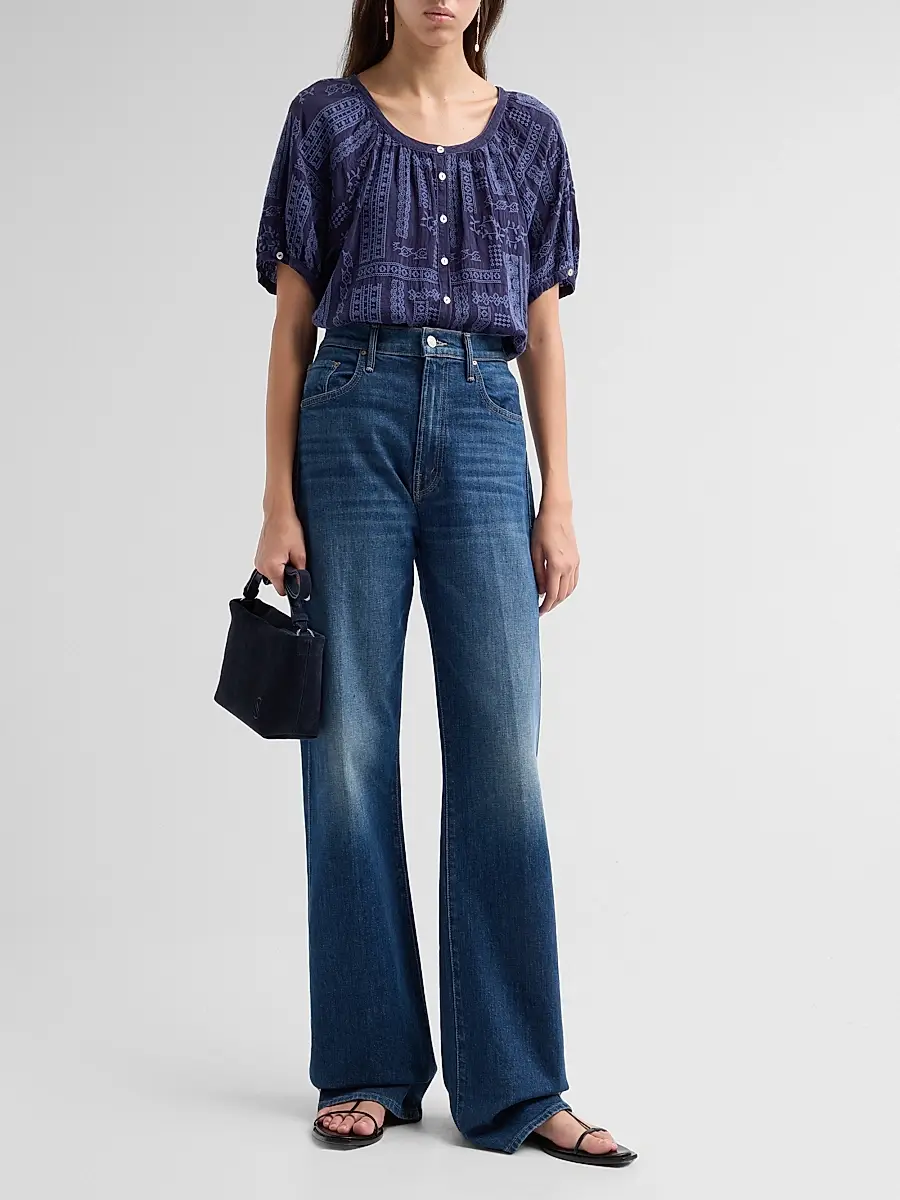 Johnny Was Women's Avah Embroidered Patchwork Blouse | Thumbnail 2 Johnny Was Women's Avah Embroidered Patchwork Blouse | Thumbnail 2