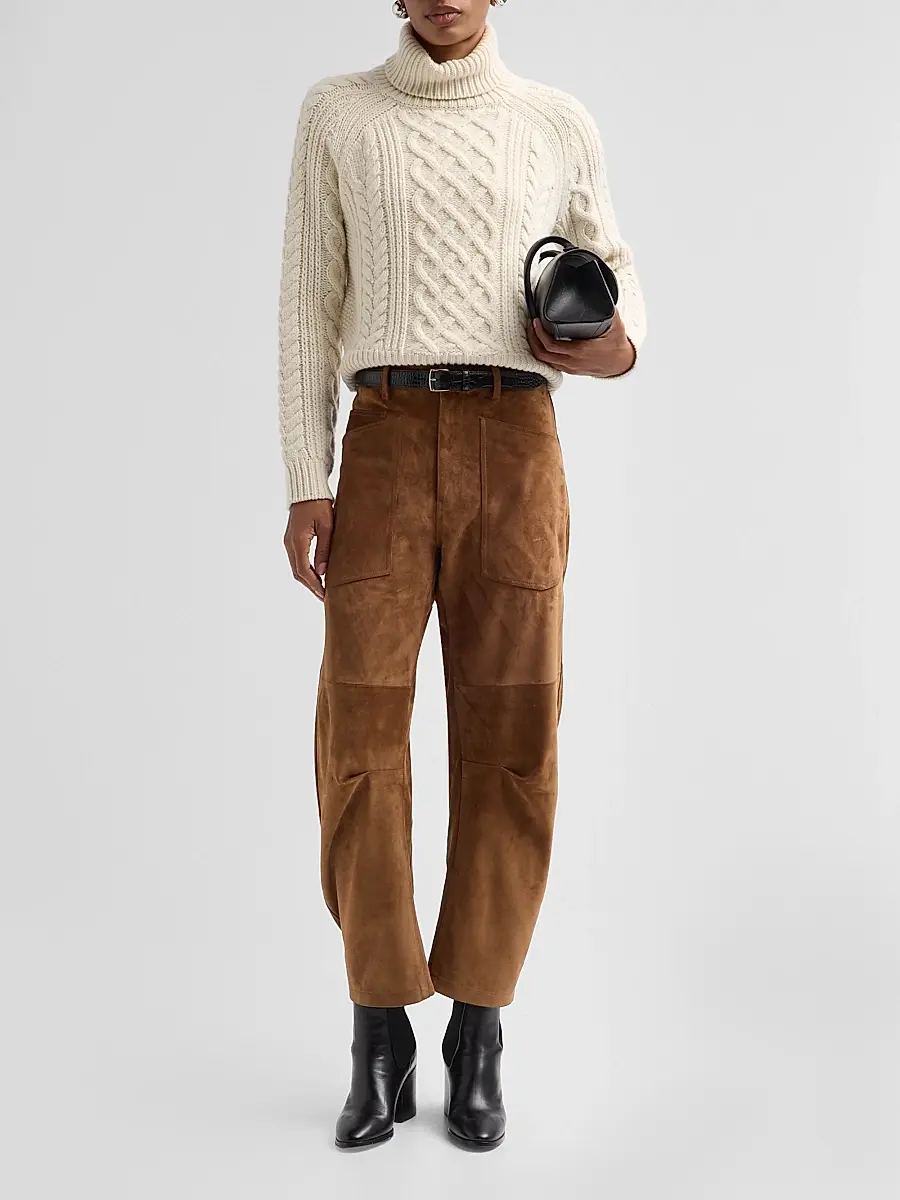 Nili Lotan Women's Ezren Wool Cable-Knit Sweater | Thumbnail 2