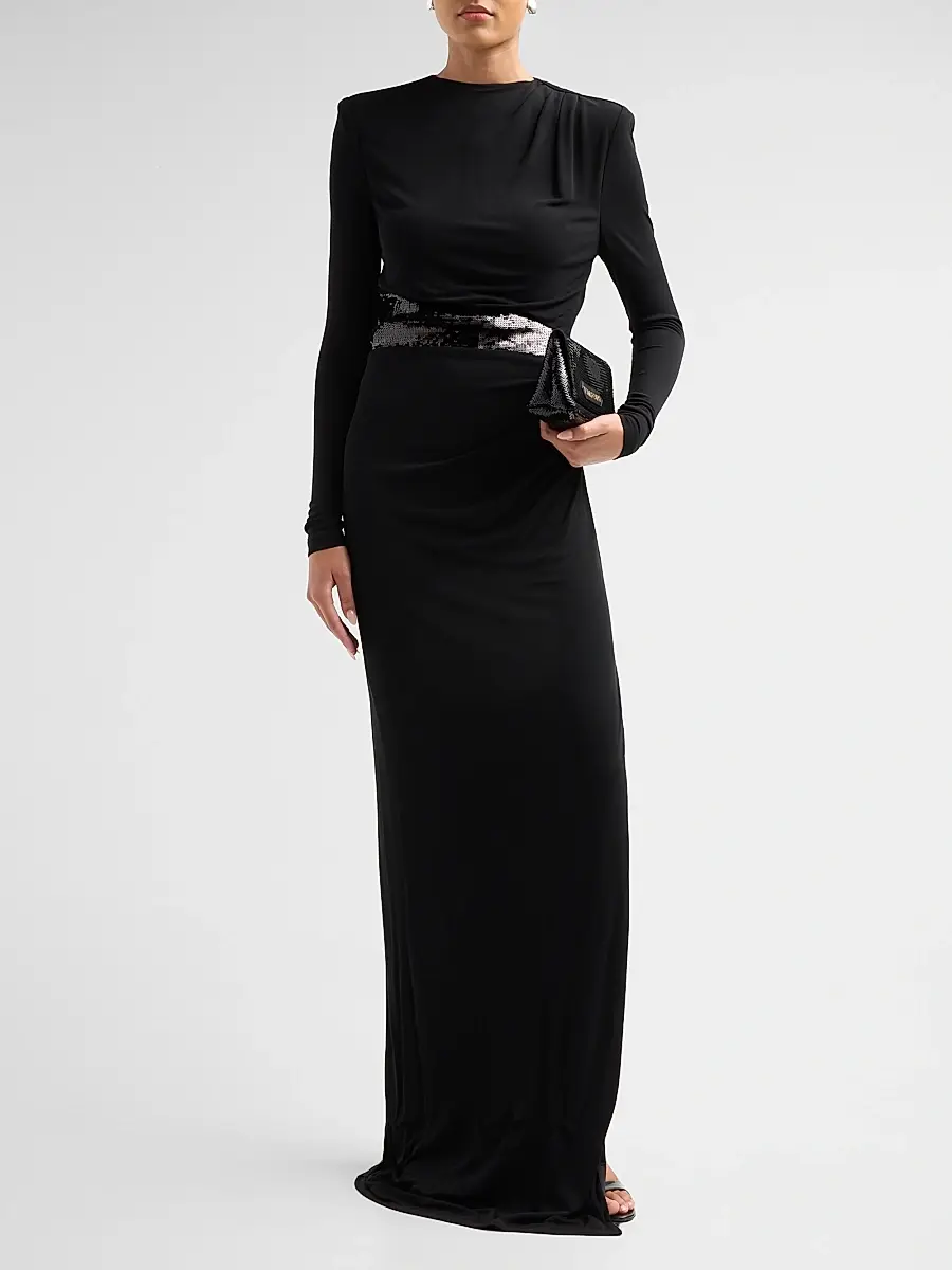 Ramy Brook Women's Samantha Sequin-Belt Gown | Thumbnail 2 Ramy Brook Women's Samantha Sequin-Belt Gown | Thumbnail 2