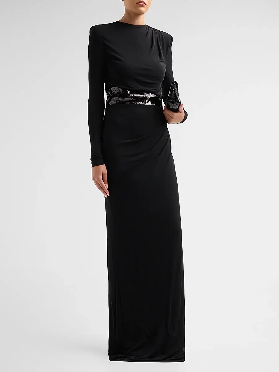 Ramy Brook Women's Samantha Sequin-Belt Gown | Thumbnail 4 Ramy Brook Women's Samantha Sequin-Belt Gown | Thumbnail 4