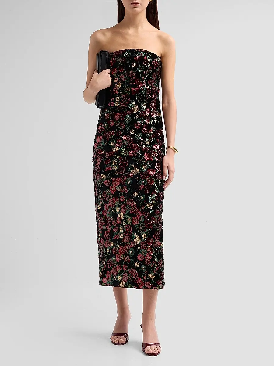 Ramy Brook Women's Natalie Embellished Strapless Midi Dress | Thumbnail 2 Ramy Brook Women's Natalie Embellished Strapless Midi Dress | Thumbnail 2
