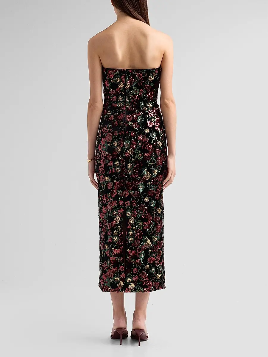 Ramy Brook Women's Natalie Embellished Strapless Midi Dress | Thumbnail 3 Ramy Brook Women's Natalie Embellished Strapless Midi Dress | Thumbnail 3