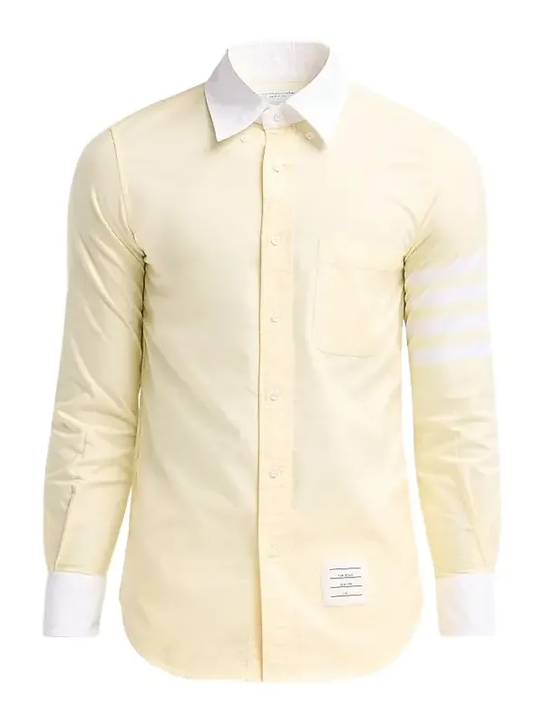 Men's Engineered 4-Bar Linen Straight-Fit Shirt