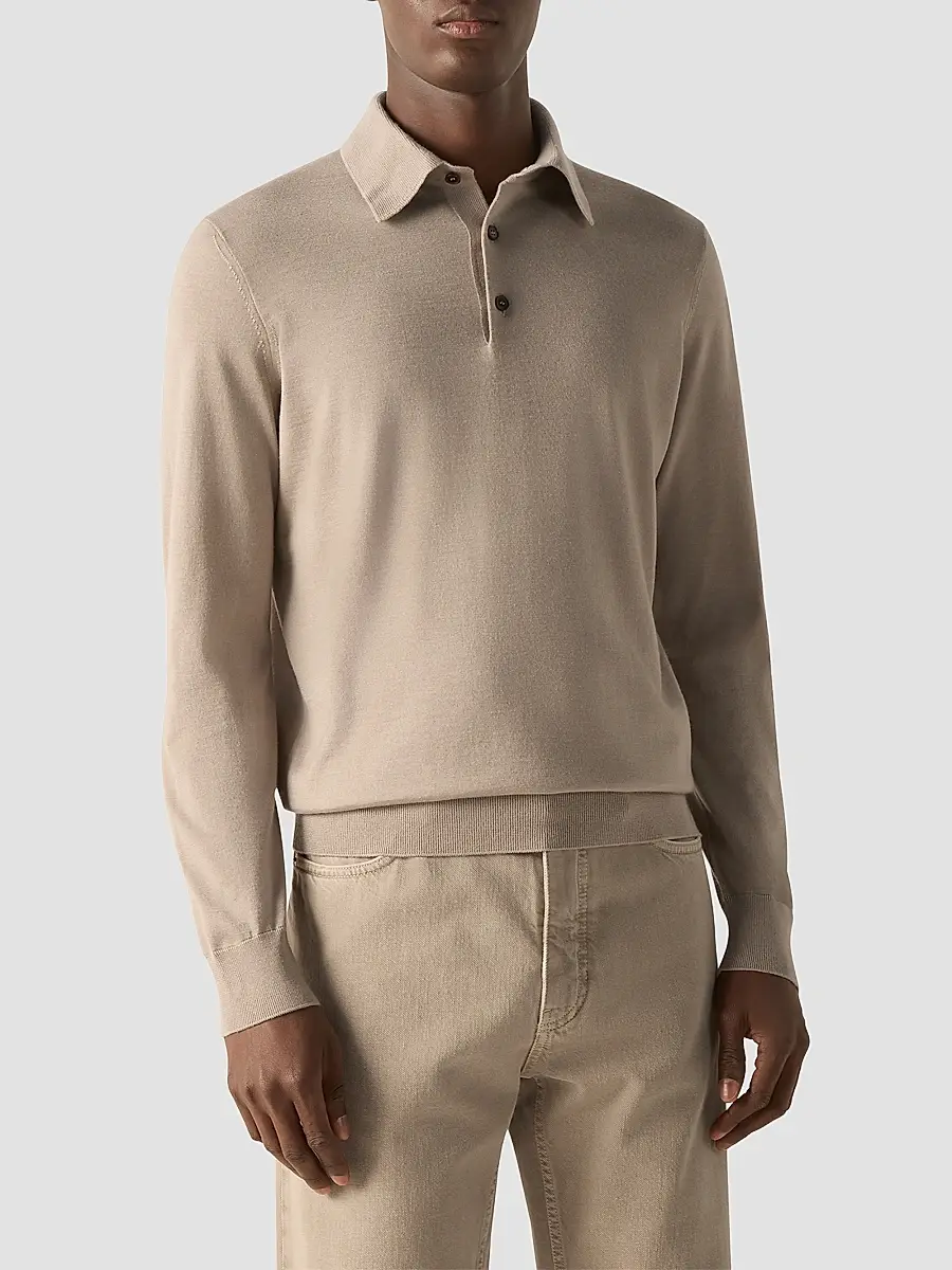 Zegna Men's Cashseta Polo Shirt | Thumbnail 3 Zegna Men's Cashseta Polo Shirt | Thumbnail 3