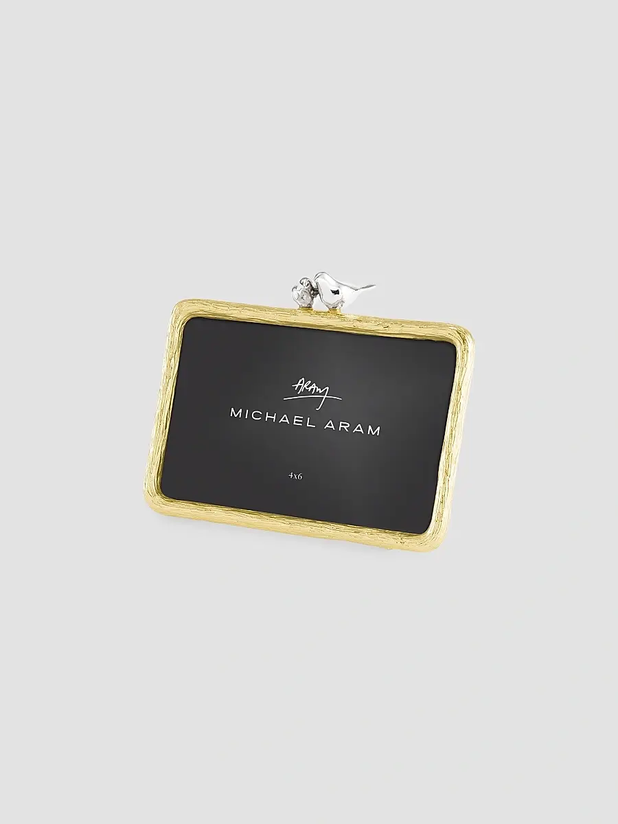 Michael Aram Lovebirds Silver & Gold 4" x 6" Frame | Thumbnail 3