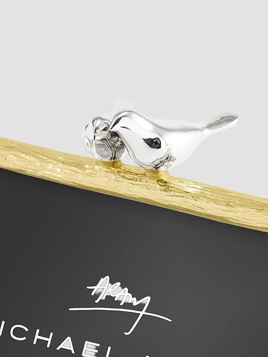 Michael Aram Lovebirds Silver & Gold 4" x 6" Frame | Thumbnail 5