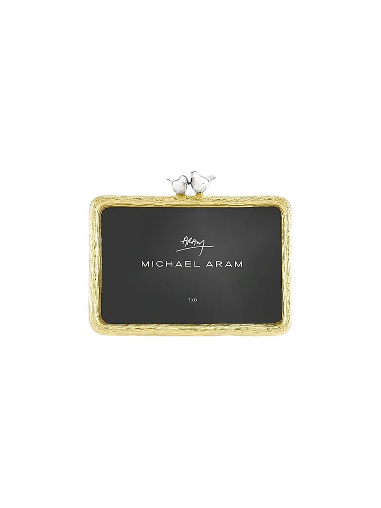 Michael Aram Lovebirds Silver & Gold 4" x 6" Frame