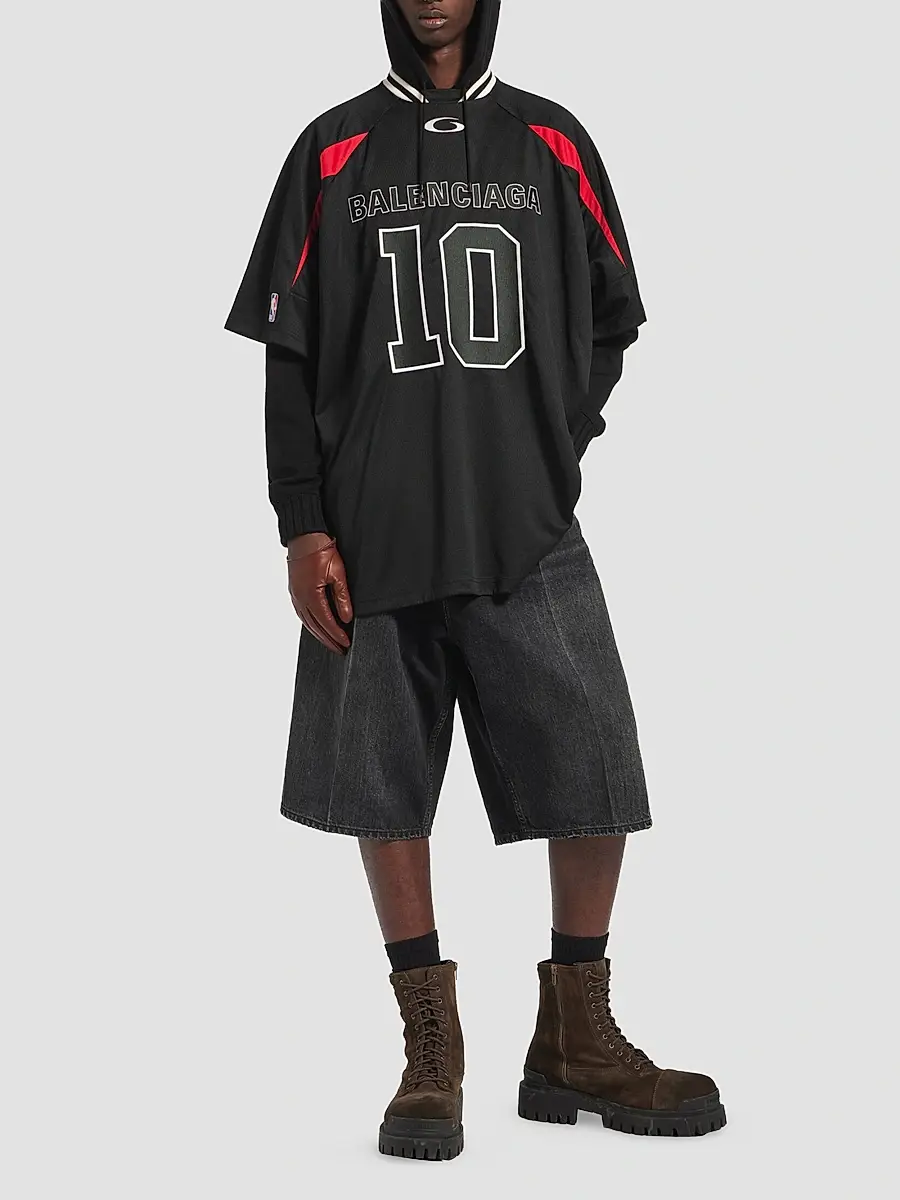 Balenciaga Men's x NBA Collaboration Oversized T-Shirt | Thumbnail 2