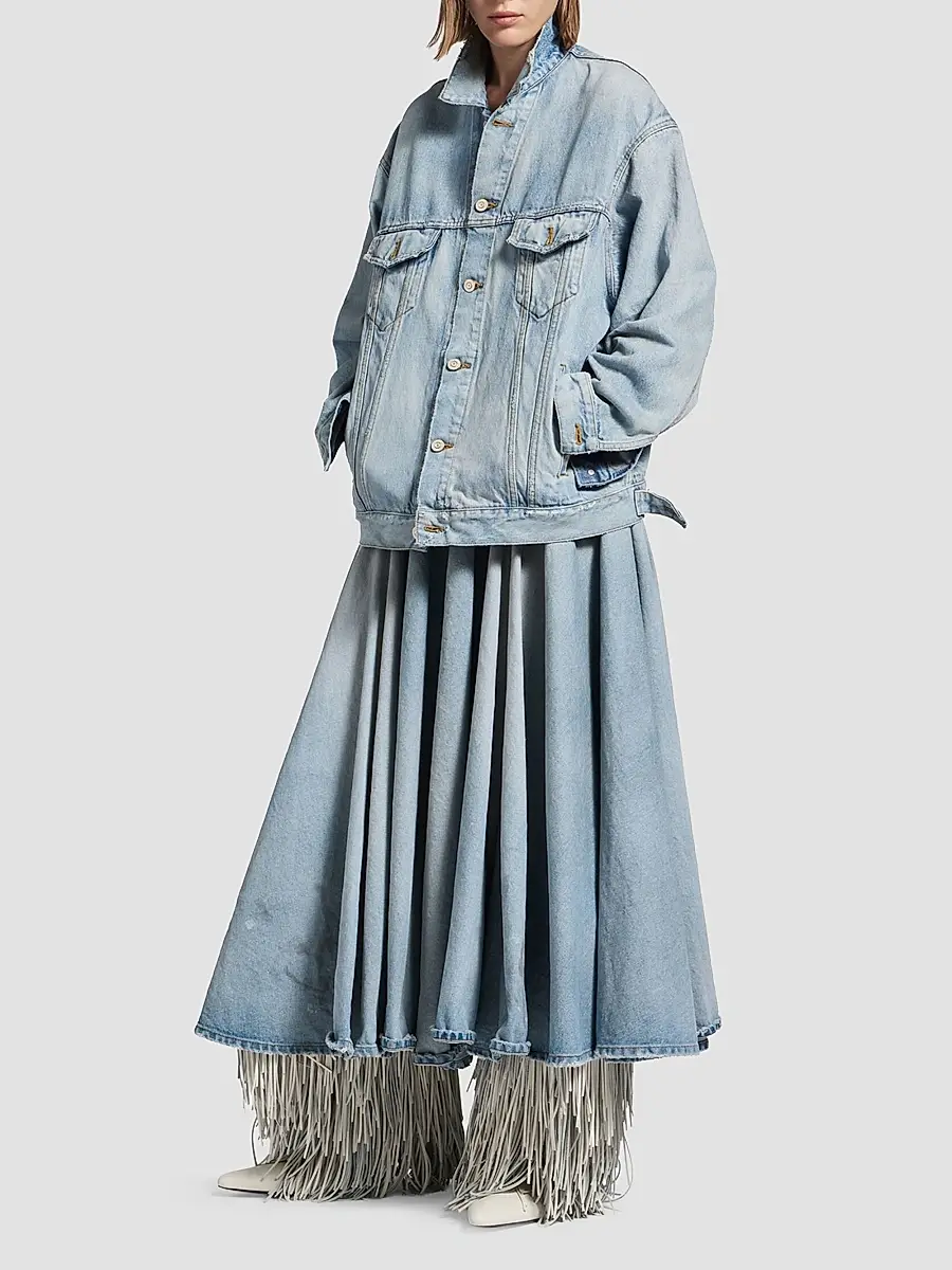 Balenciaga Women's Denim Jacket Regular Fit | Thumbnail 2 Balenciaga Women's Denim Jacket Regular Fit | Thumbnail 2