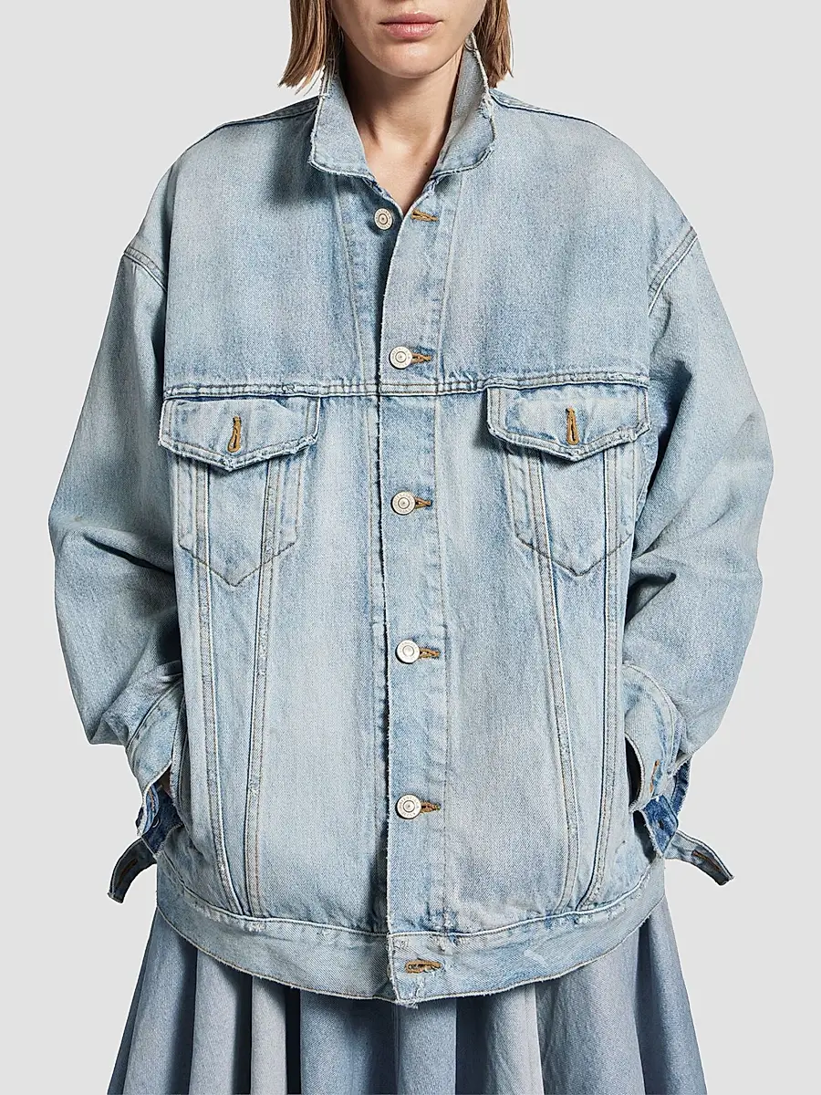 Balenciaga Women's Denim Jacket Regular Fit | Thumbnail 3 Balenciaga Women's Denim Jacket Regular Fit | Thumbnail 3
