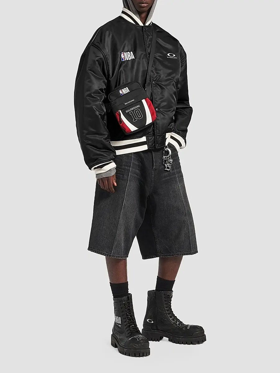 Balenciaga Men's x NBA Collaboration Explorer Crossbody Pouch | Thumbnail 2 Balenciaga Men's x NBA Collaboration Explorer Crossbody Pouch | Thumbnail 2