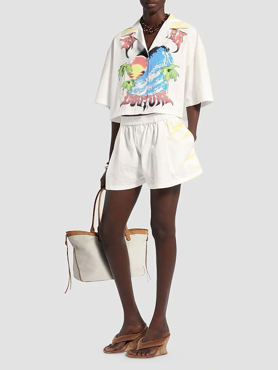 Balenciaga Women's Extreme Tie Dye A-line Boxer Shorts | Thumbnail 2