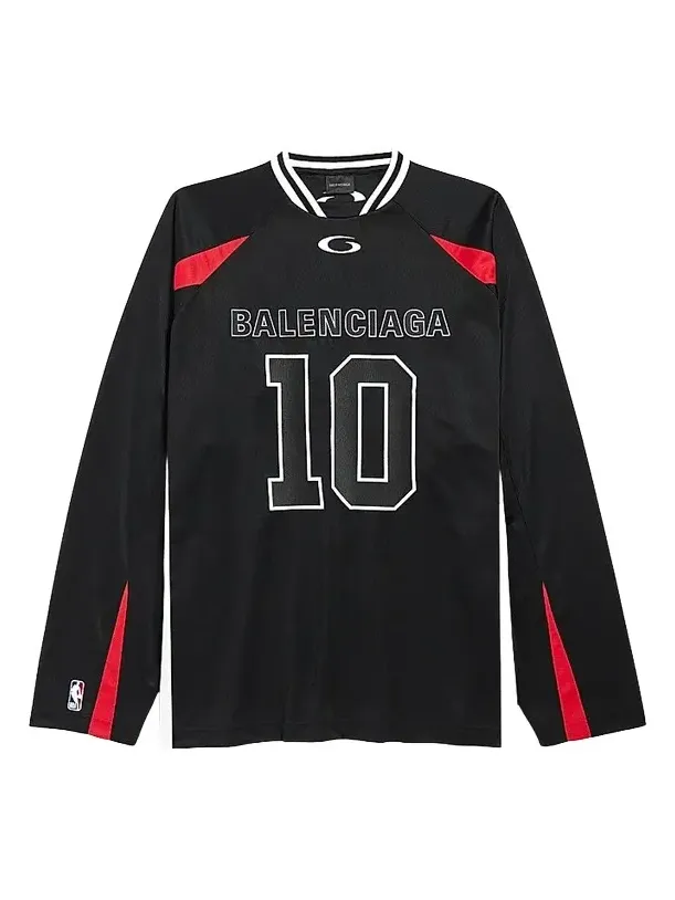 Balenciaga Men's / NBA Collaboration Oversized Long Sleeve T-Shirt