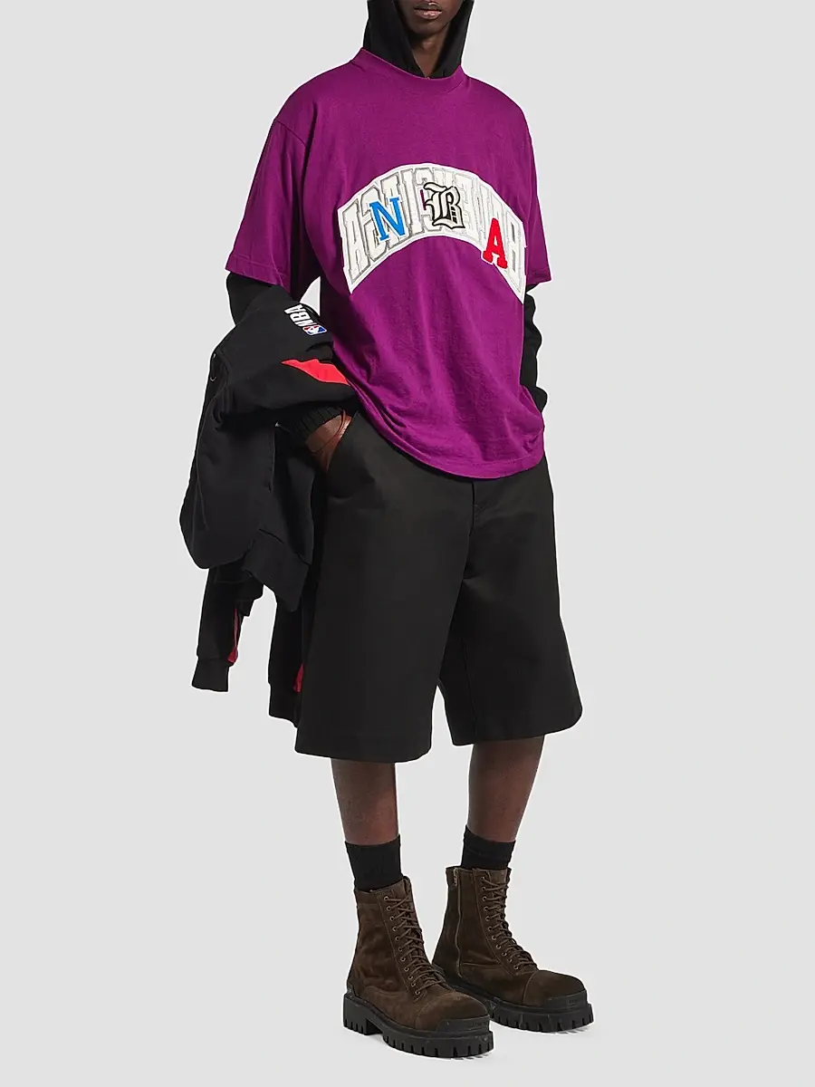 Balenciaga Men's x NBA Collaboration Oversized T-Shirt | Thumbnail 2 Balenciaga Men's x NBA Collaboration Oversized T-Shirt | Thumbnail 2