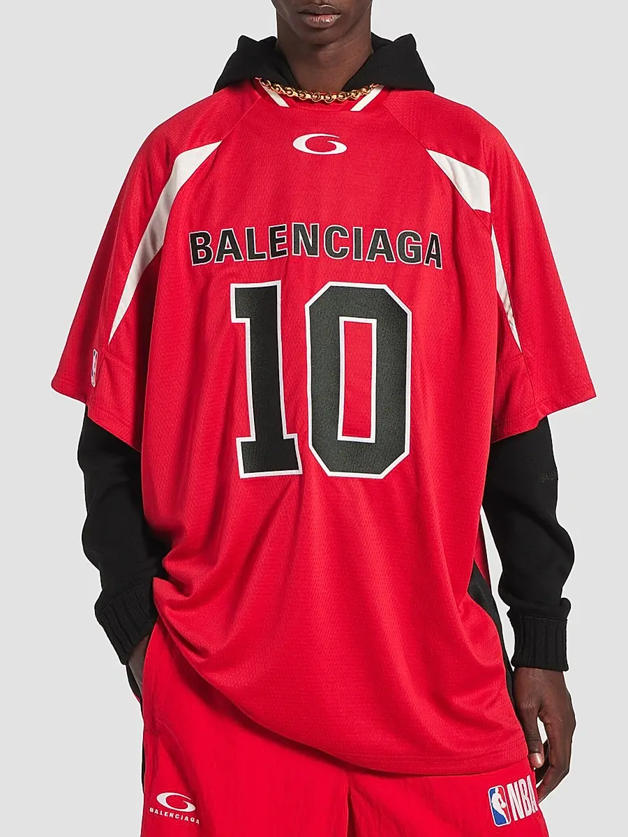 Balenciaga Men's x NBA Collaboration Oversized T-Shirt | Thumbnail 3 Balenciaga Men's x NBA Collaboration Oversized T-Shirt | Thumbnail 3