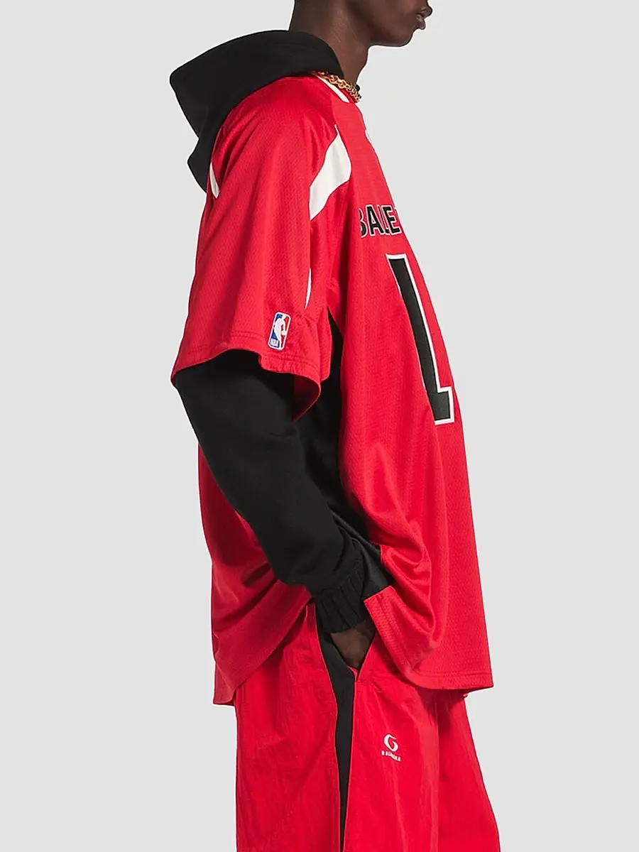 Balenciaga Men's x NBA Collaboration Oversized T-Shirt | Thumbnail 4 Balenciaga Men's x NBA Collaboration Oversized T-Shirt | Thumbnail 4