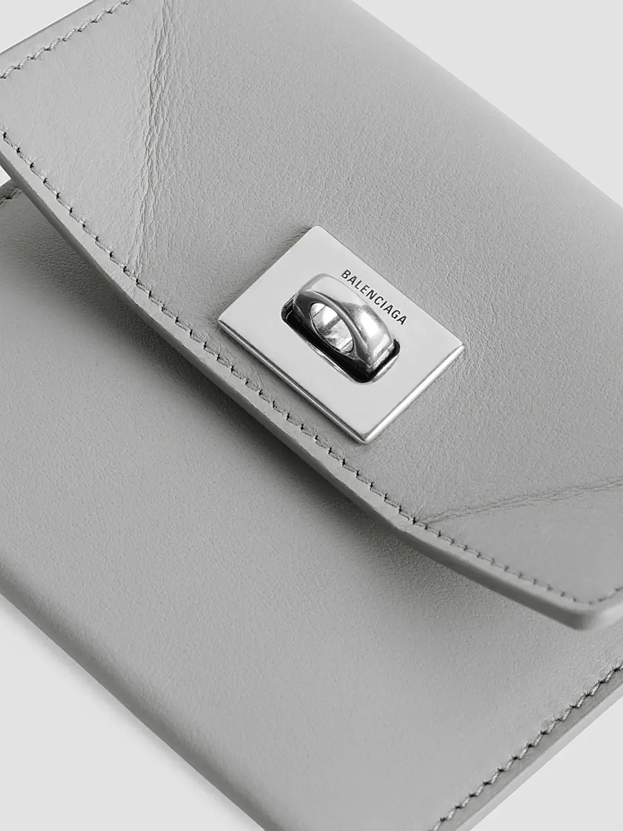Balenciaga Women's Rodeo Card Holder with Flap - Cloud Grey | Thumbnail 4