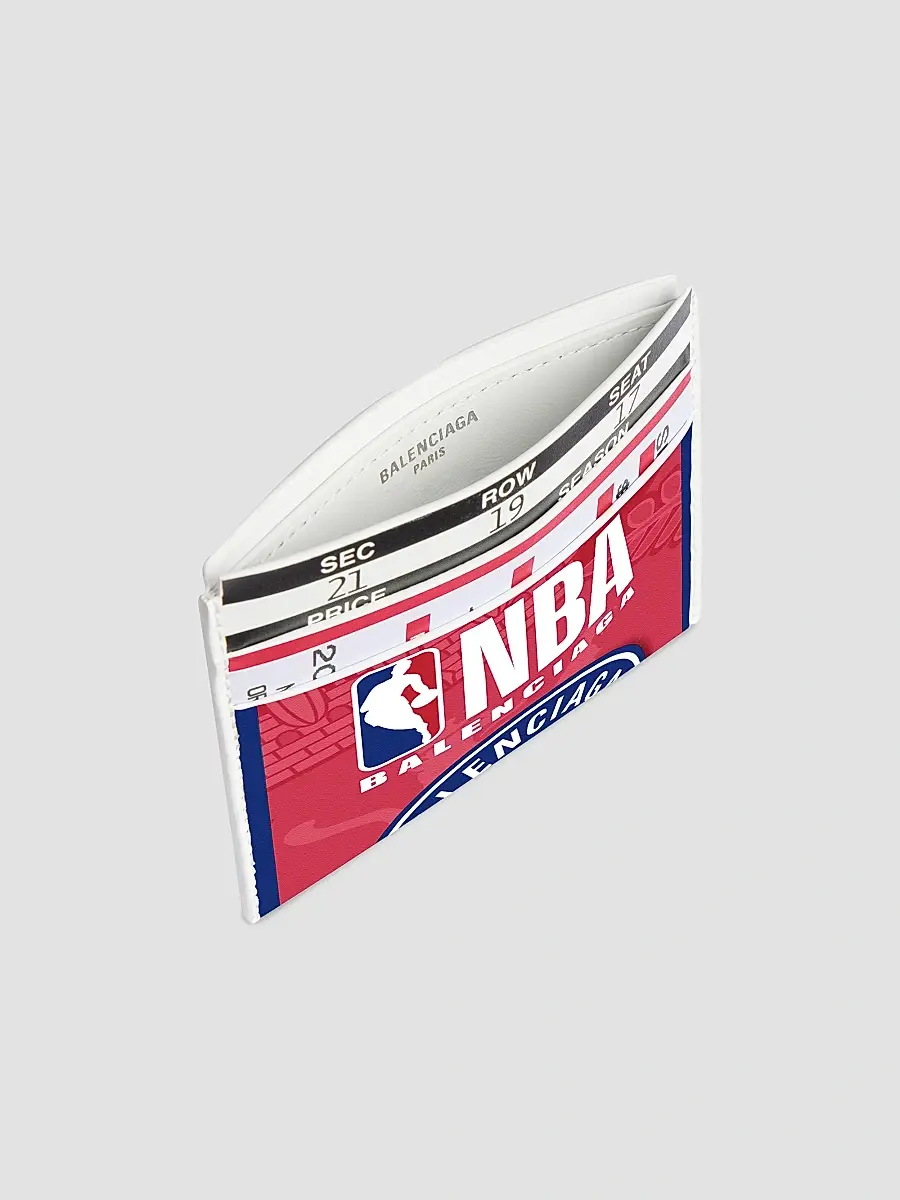 Balenciaga Men's x NBA Collaboration Passport Card Holder - Red | Thumbnail 3
