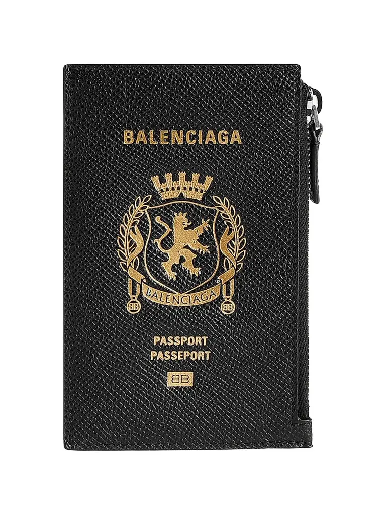 Balenciaga Men's Passport Long Coin and Card Holder