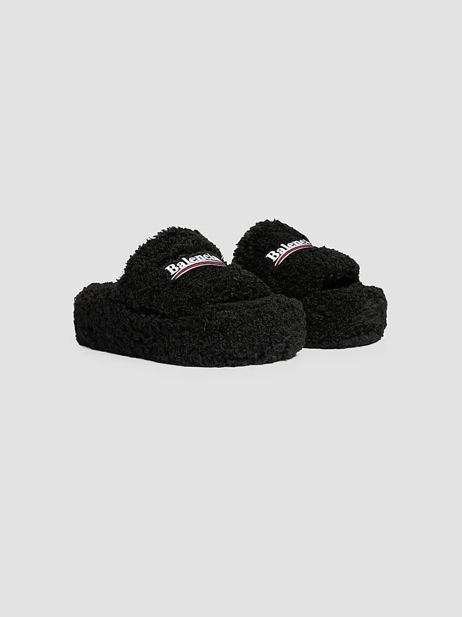 Balenciaga Women's Furry Platform Sandals | Thumbnail 2 Balenciaga Women's Furry Platform Sandals | Thumbnail 2