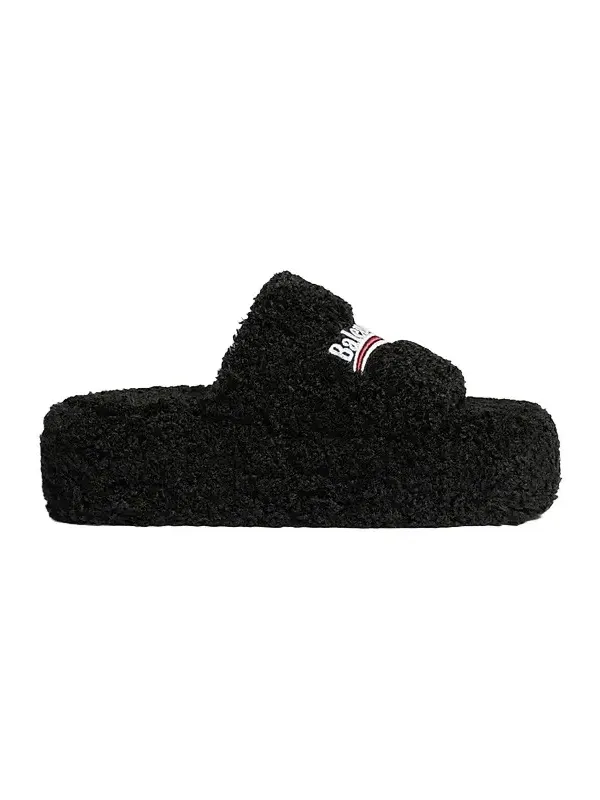 Balenciaga Women's Furry Platform Sandals